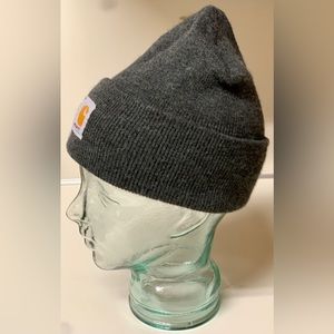 Adult Unisex Dark Heather Grey CARHARTT Watch Cap Cuffed Acrylic Beanie Hat